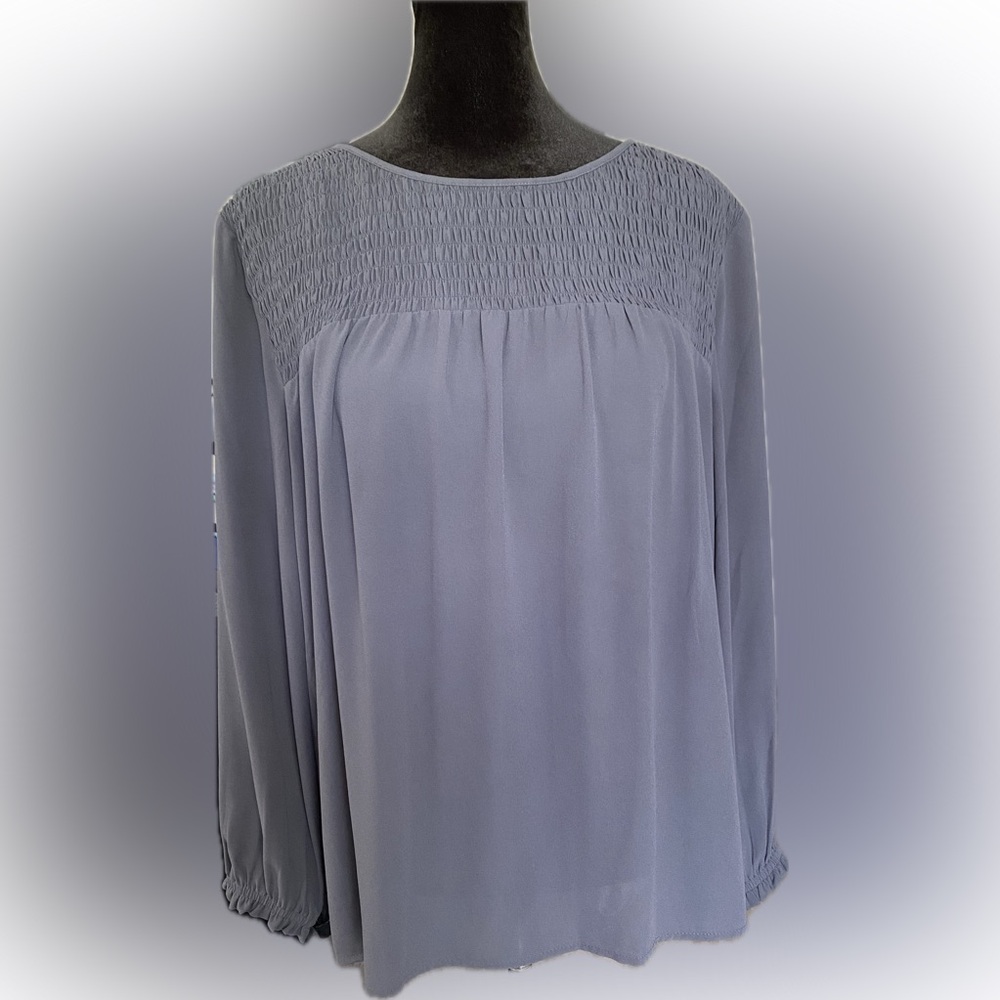 Ann Taylor LOFT Popover Sheer Blouse - Size Medium - EUC